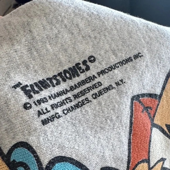 VINTAGE CINCINNATI BENGALS Flintstones Rare Graphic Sweatshirt - Large - Picture 6 of 6